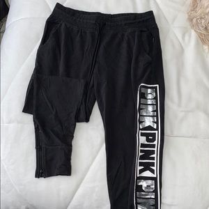 PINK black joggers